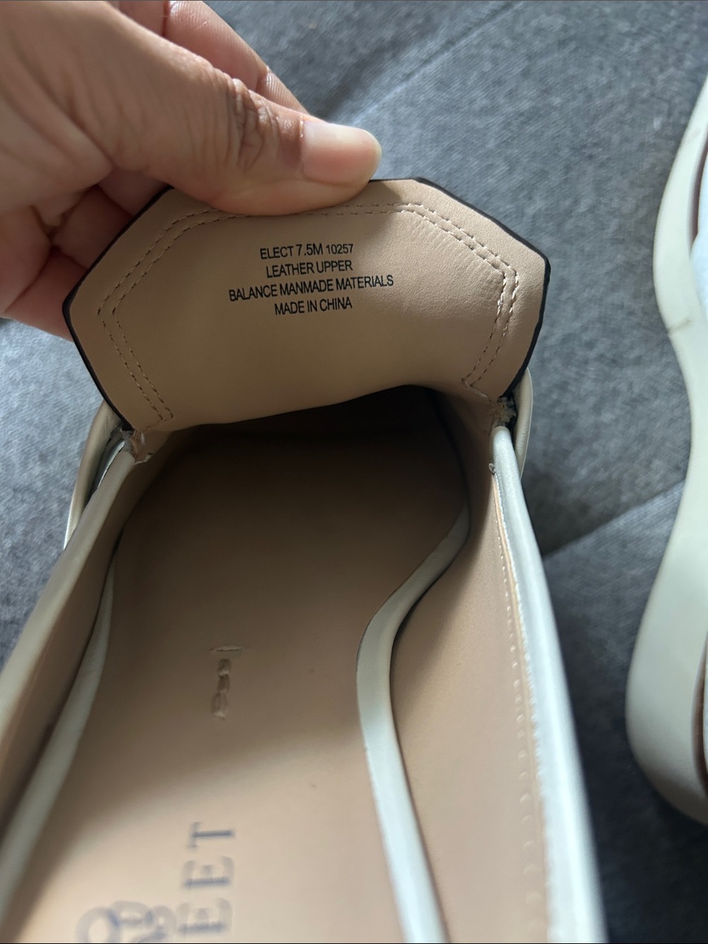 Naked Feet Cream Leather Chain-Trim Mules - Picture 7 of 9